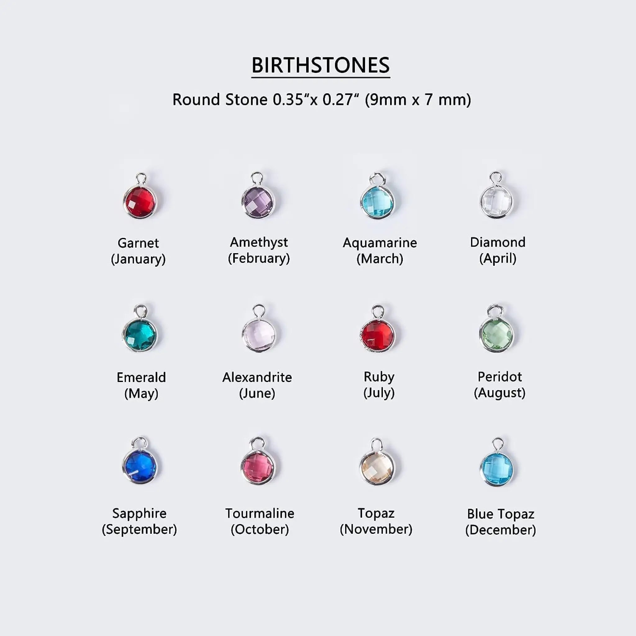 Personalized Name Engraving Necklace Birthstone Pendants Stackable Jewelry Birthday Gift - Necklace