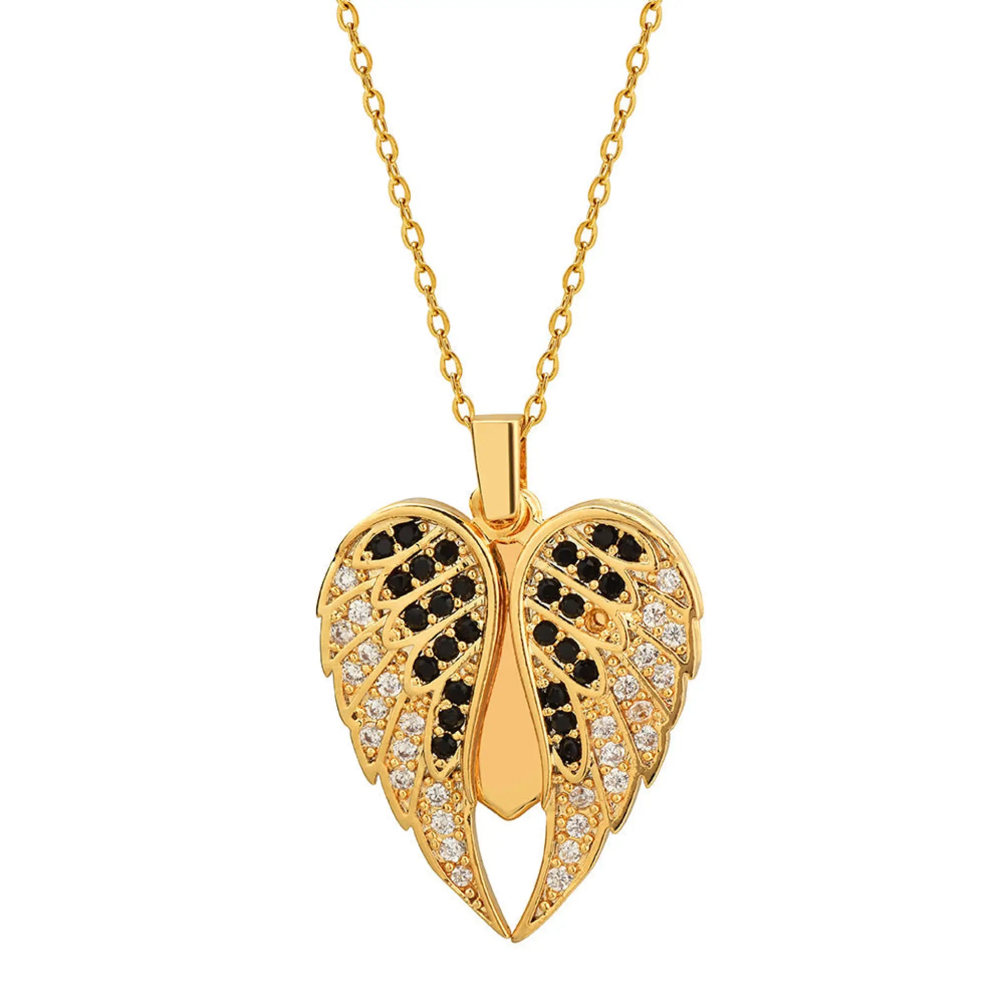 Personalized Name Heart Locket Necklace Zirconia Paved Custom Engraved Pendant Christmas Gifts - True gold heart full