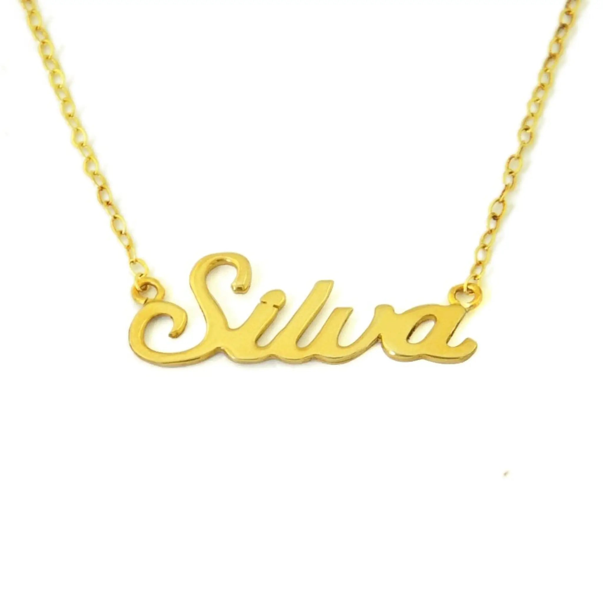 Personalized name necklace,Custom name necklace Custom Jewelry - A / Gold / 40cm - Necklace