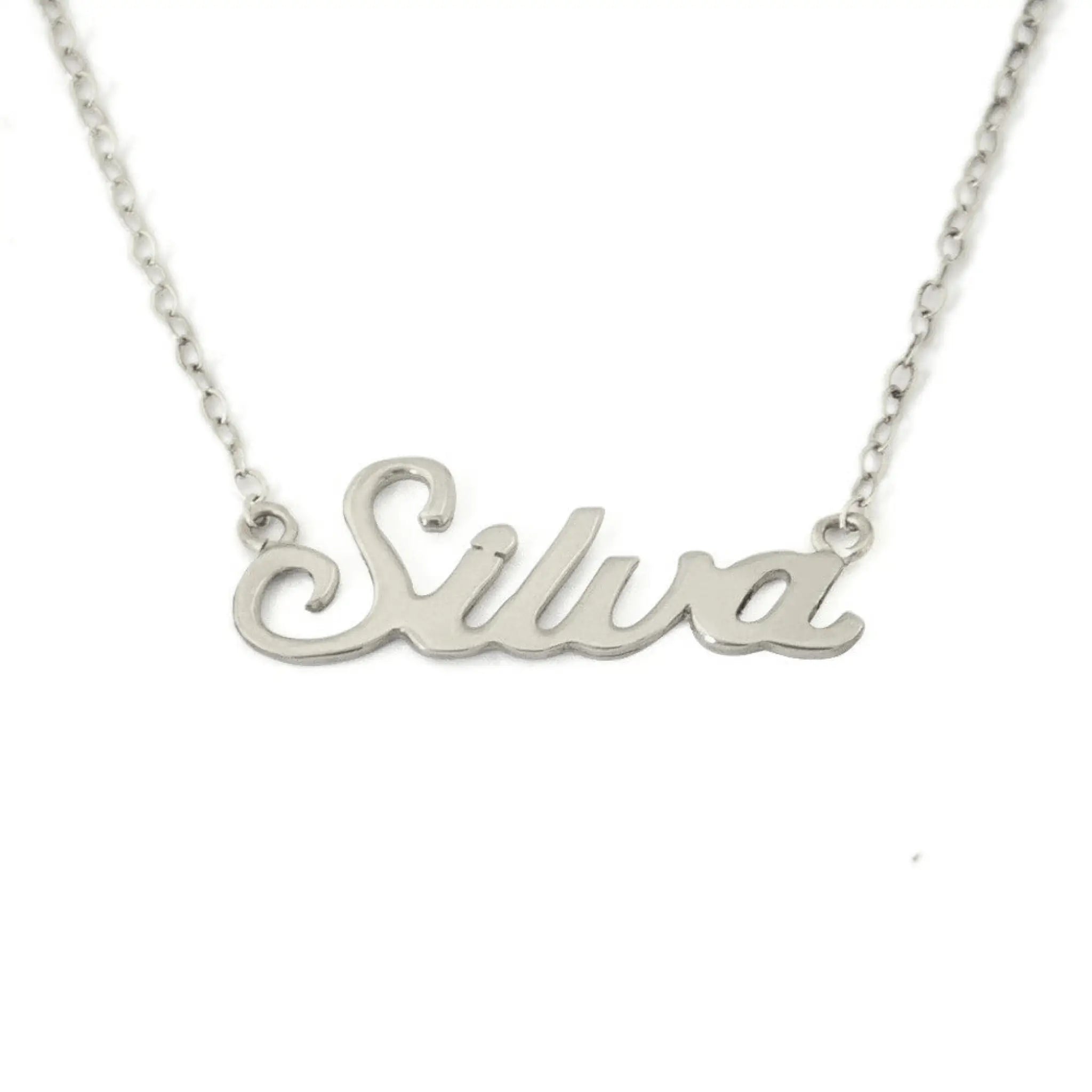 Personalized name necklace,Custom name necklace Custom Jewelry - A / Silver / 40cm - Necklace
