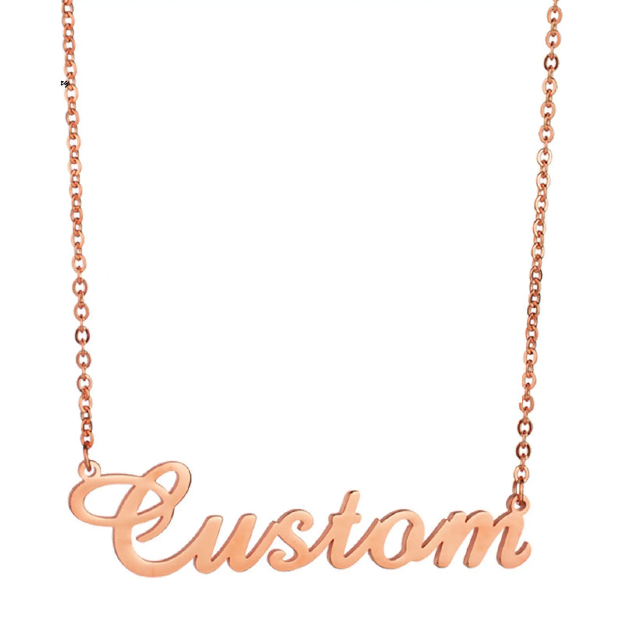 Personalized name necklace,Custom name necklace Custom Jewelry - E / Rose gold / 50cm - Necklace