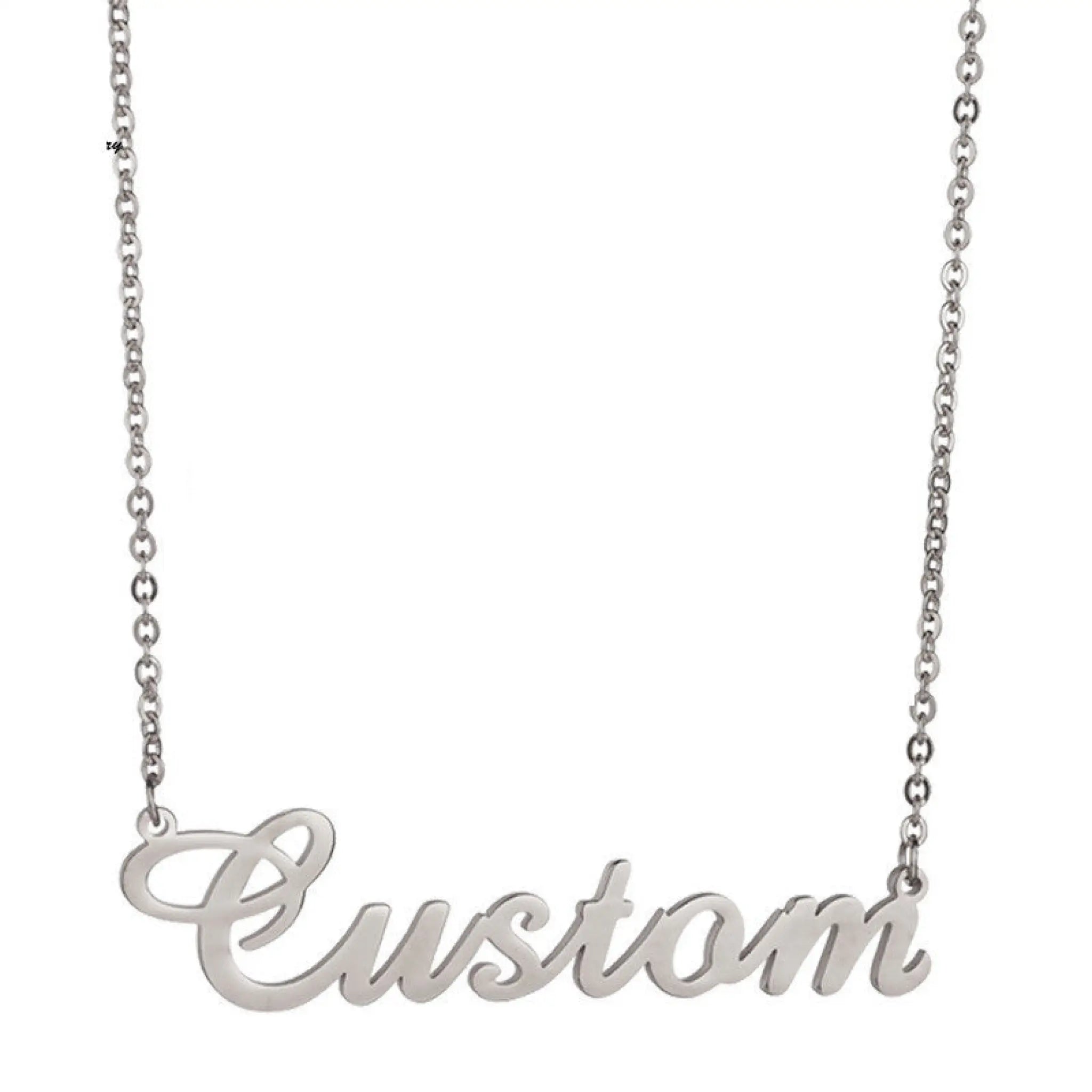 Personalized name necklace,Custom name necklace Custom Jewelry - E / Silver / 40cm - Necklace