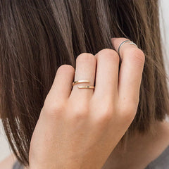 Personalized Name Ring Custom Double Name Ring Engraving Nameplate Ring - 7