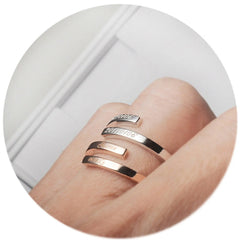 Personalized Name Ring Custom Double Name Ring Engraving Nameplate Ring - 7