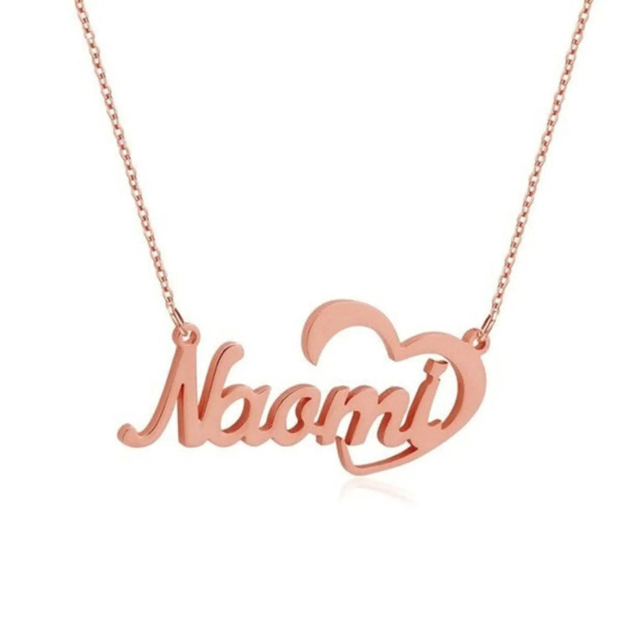 Personalized Name Rose Gold Clavicle Necklace - Rose gold - Necklace