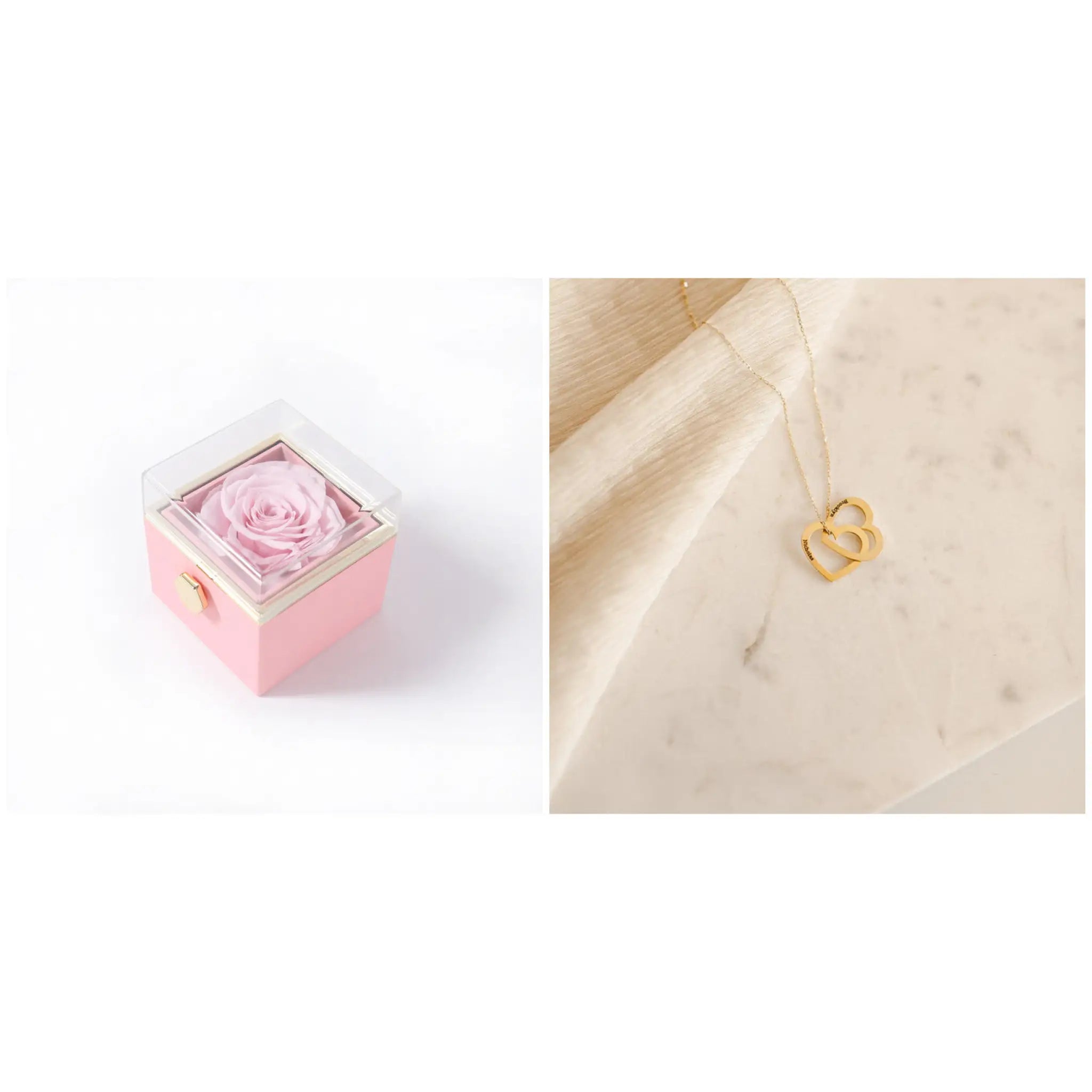 Personalized Name Stainless Steel DIY Necklace Jewelry - Gold / With Pink Box - DIY Necklace