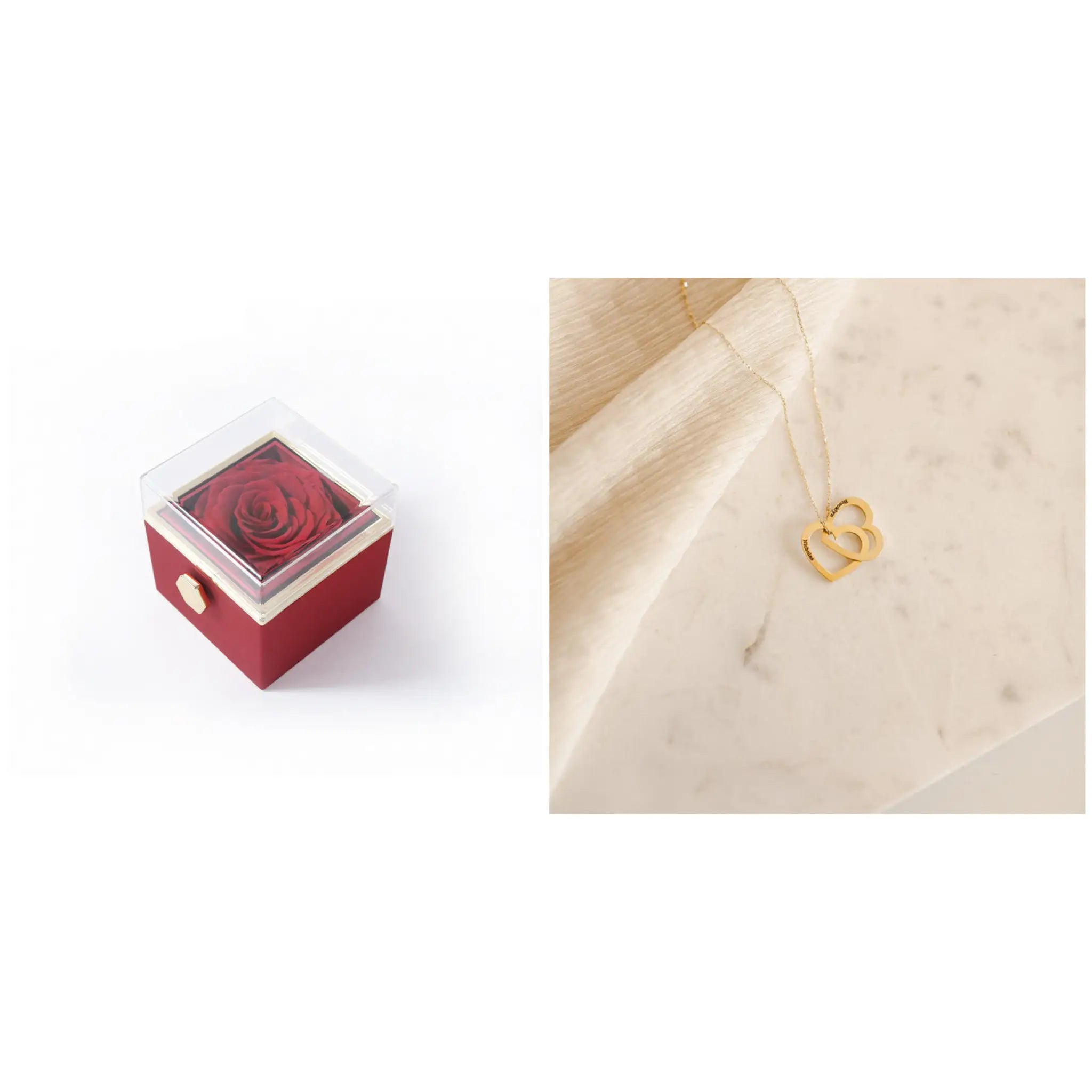 Personalized Name Stainless Steel DIY Necklace Jewelry - Gold / With Red Box - DIY Necklace