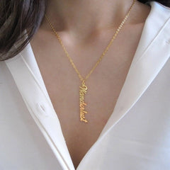 Personalized Signature Name Necklace Stainless Steel Necklace Women Jewelry - Name Necklace