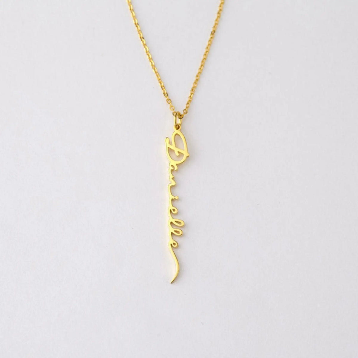 Personalized Signature Name Necklace Stainless Steel Necklace Women Jewelry - Gold - Name Necklace