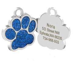 Personalized Dog Tags Engraved Cat Puppy Pet ID Name Collar - Blue - 7