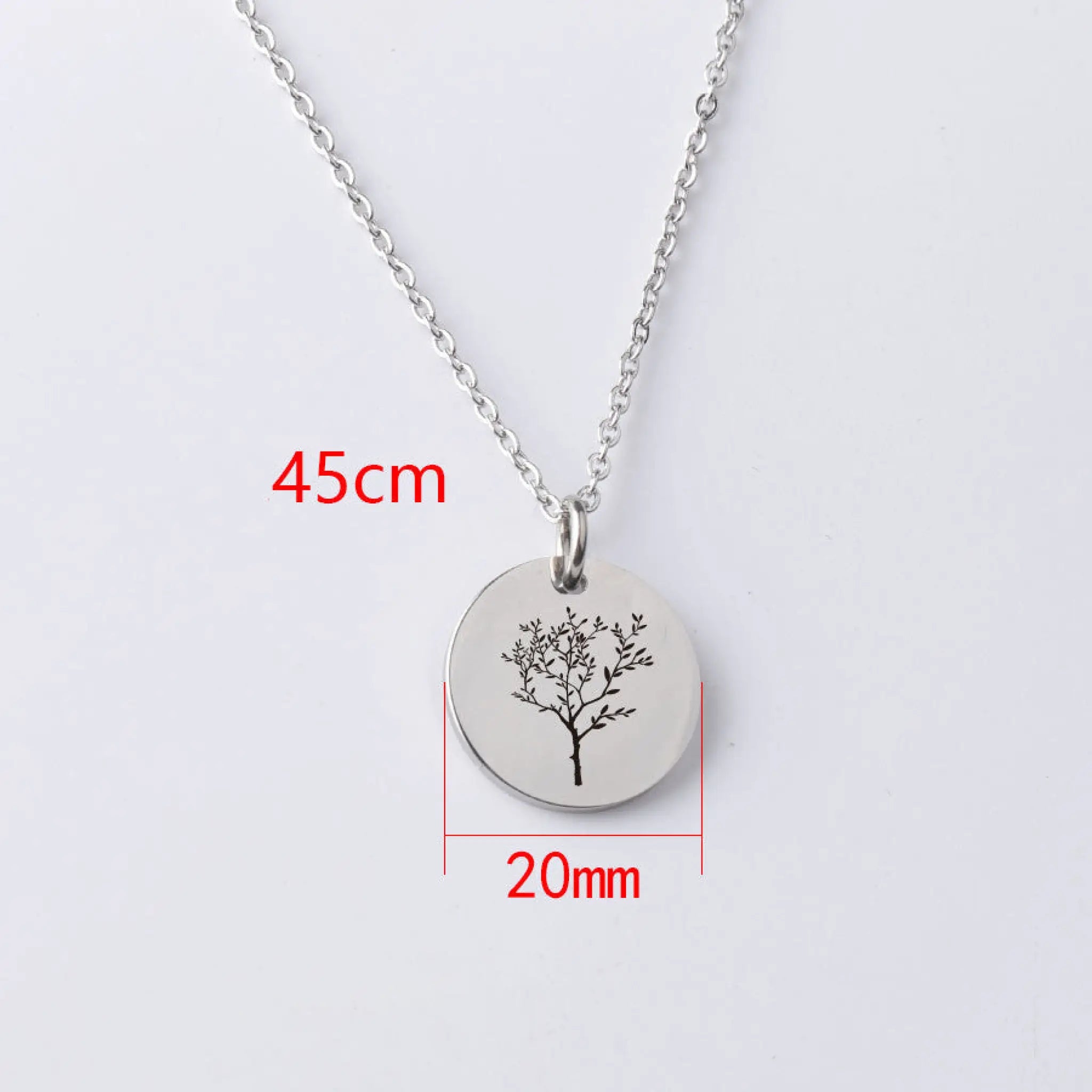 Personalized Simple Stainless Steel Pendant Necklace - 7