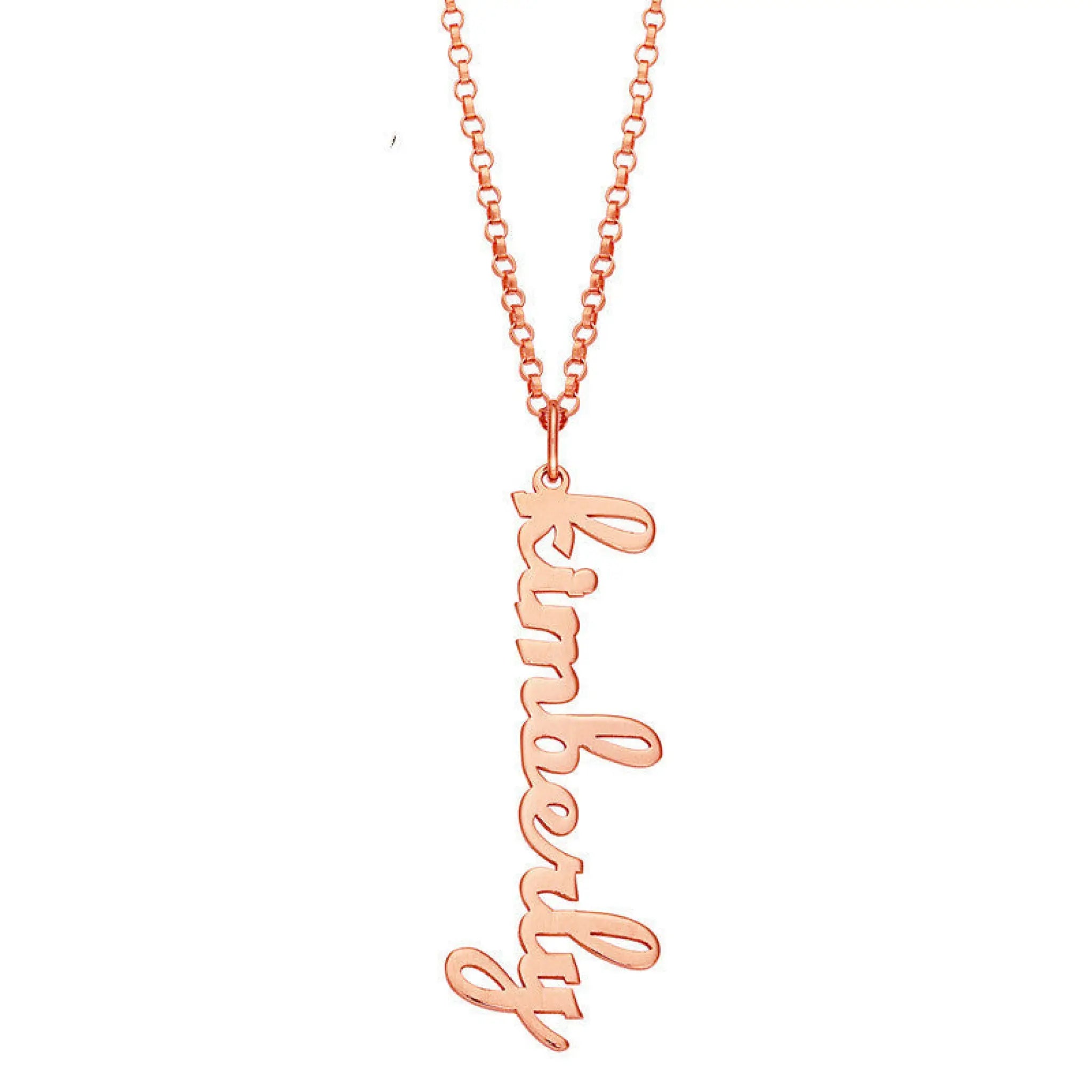 Personalized Souvenir Name Custom Sterling Silver - Rose Gold - 7