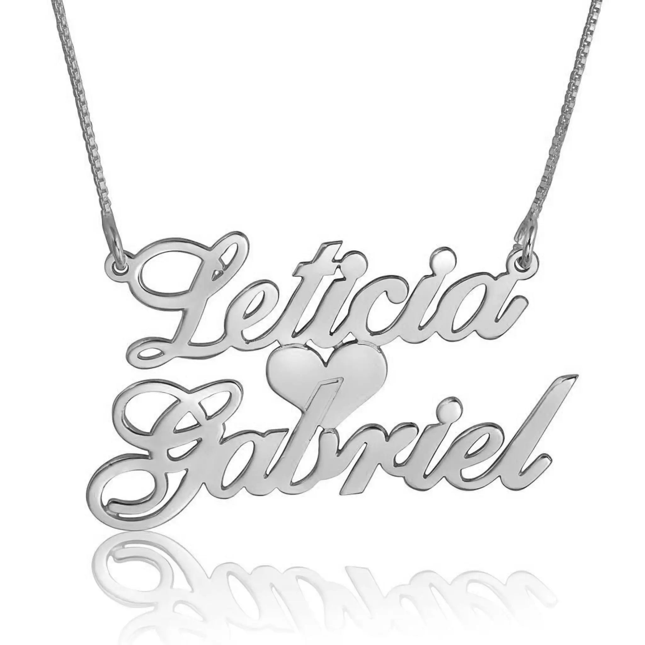 Personalized Stainless Steel Custom Cut Name Necklace Private Custom - Steel color / Style two - Necklace