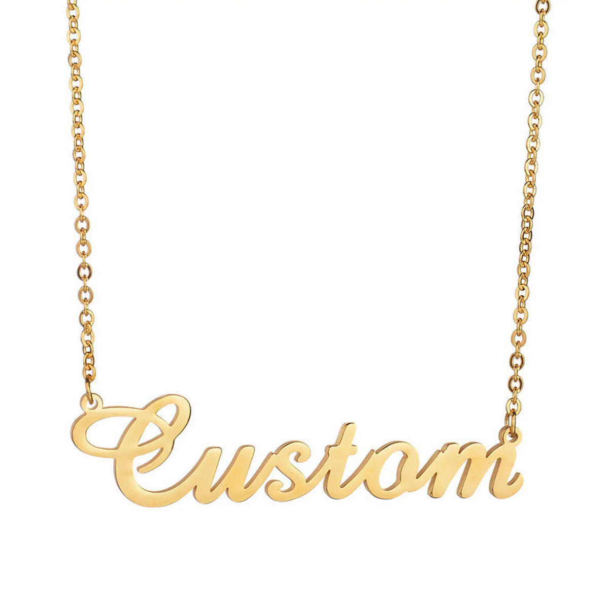 Personalized Stainless Steel Custom Cut Name Necklace Private Custom - Gold / Customized one - Necklace