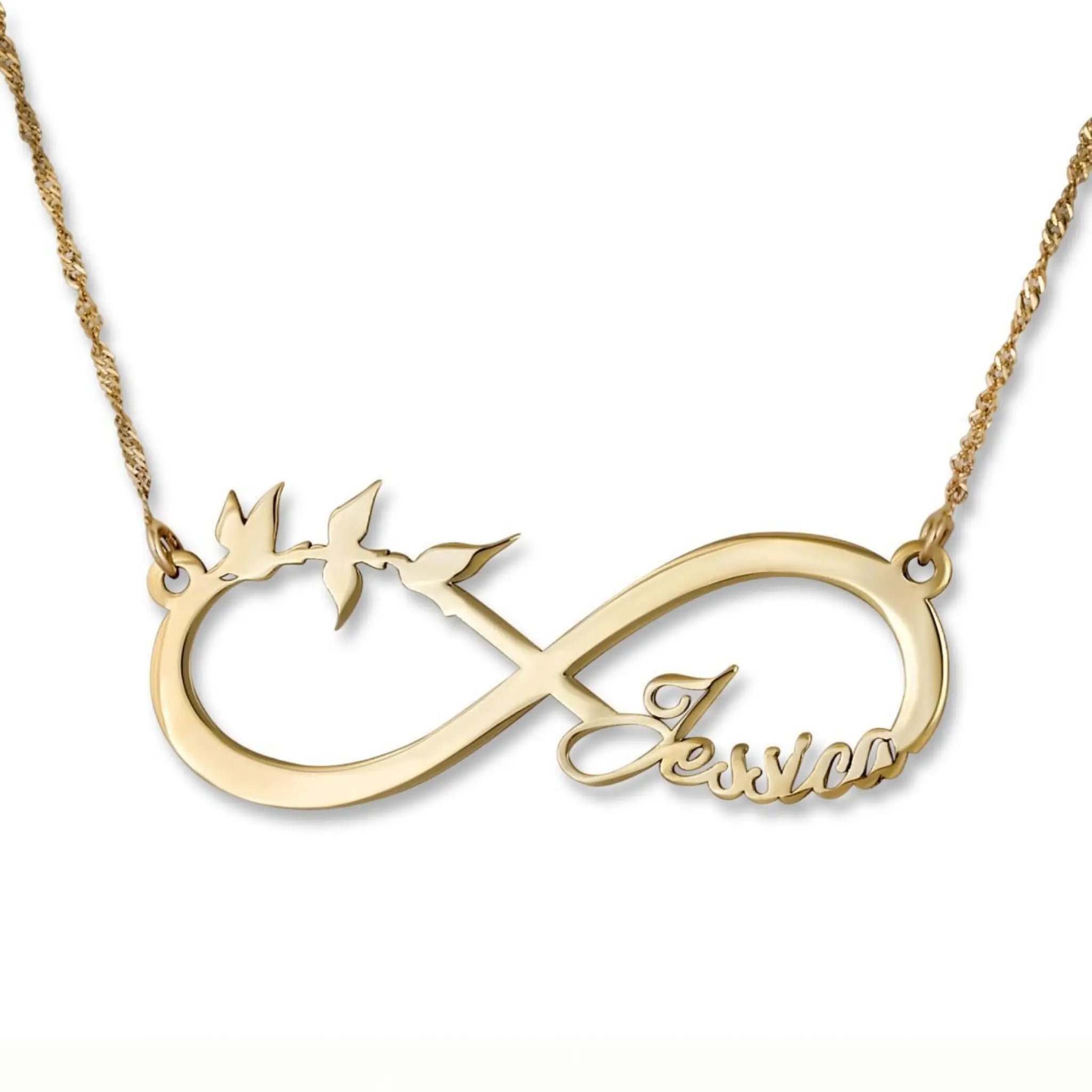 Personalized Stainless Steel Custom Cut Name Necklace Private Custom - Gold / Customized four - Necklace