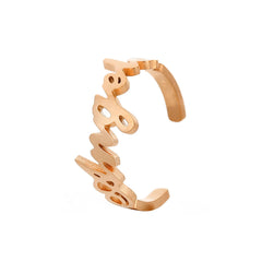 Personalized Stainless Steel Cut Name Ring Private Name - MJ002 rose gold - 7