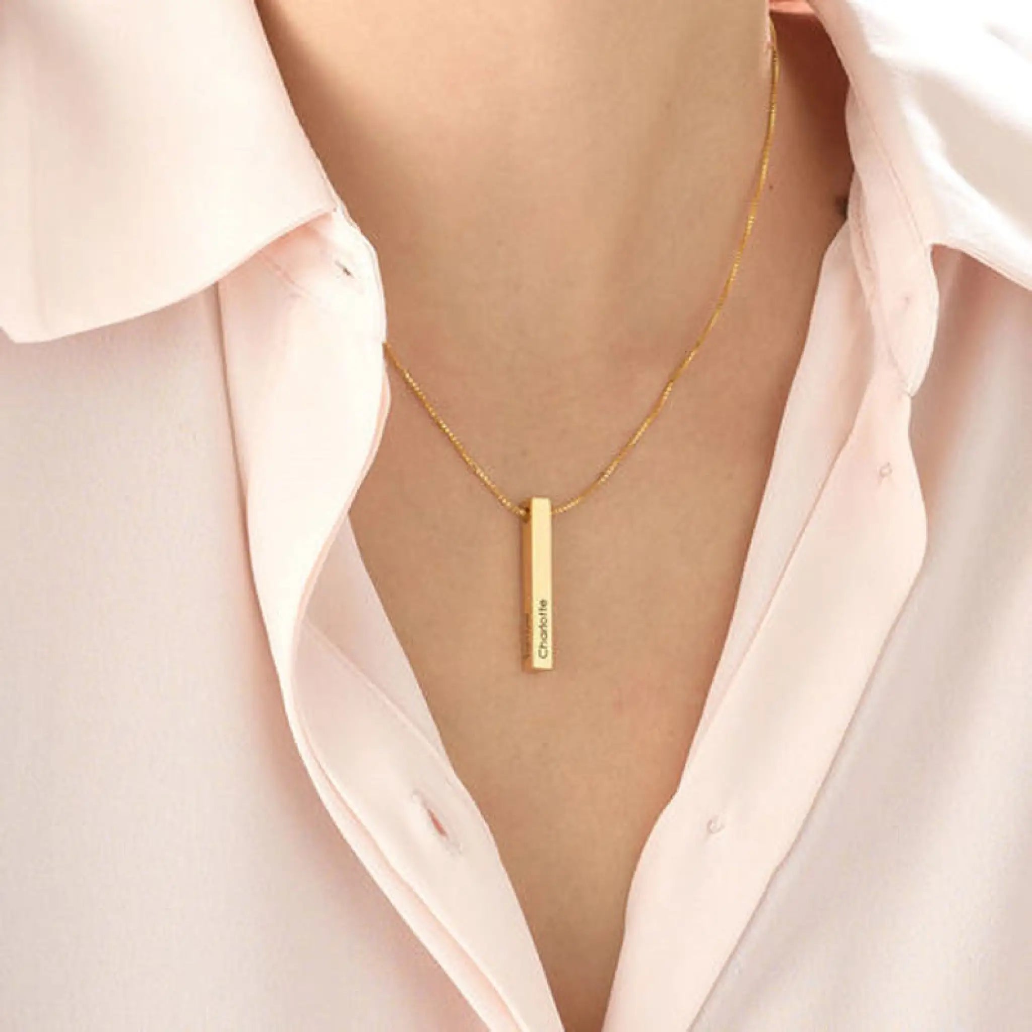 Personalized Stainless Steel Necklace Pendant - 7