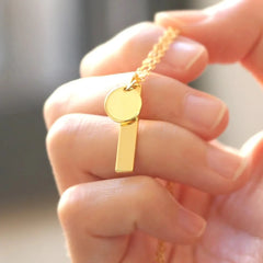 Personalized Stainless Steel Niche Design Circular Necklace - 7