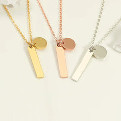 Personalized Stainless Steel Niche Design Circular Necklace - 7