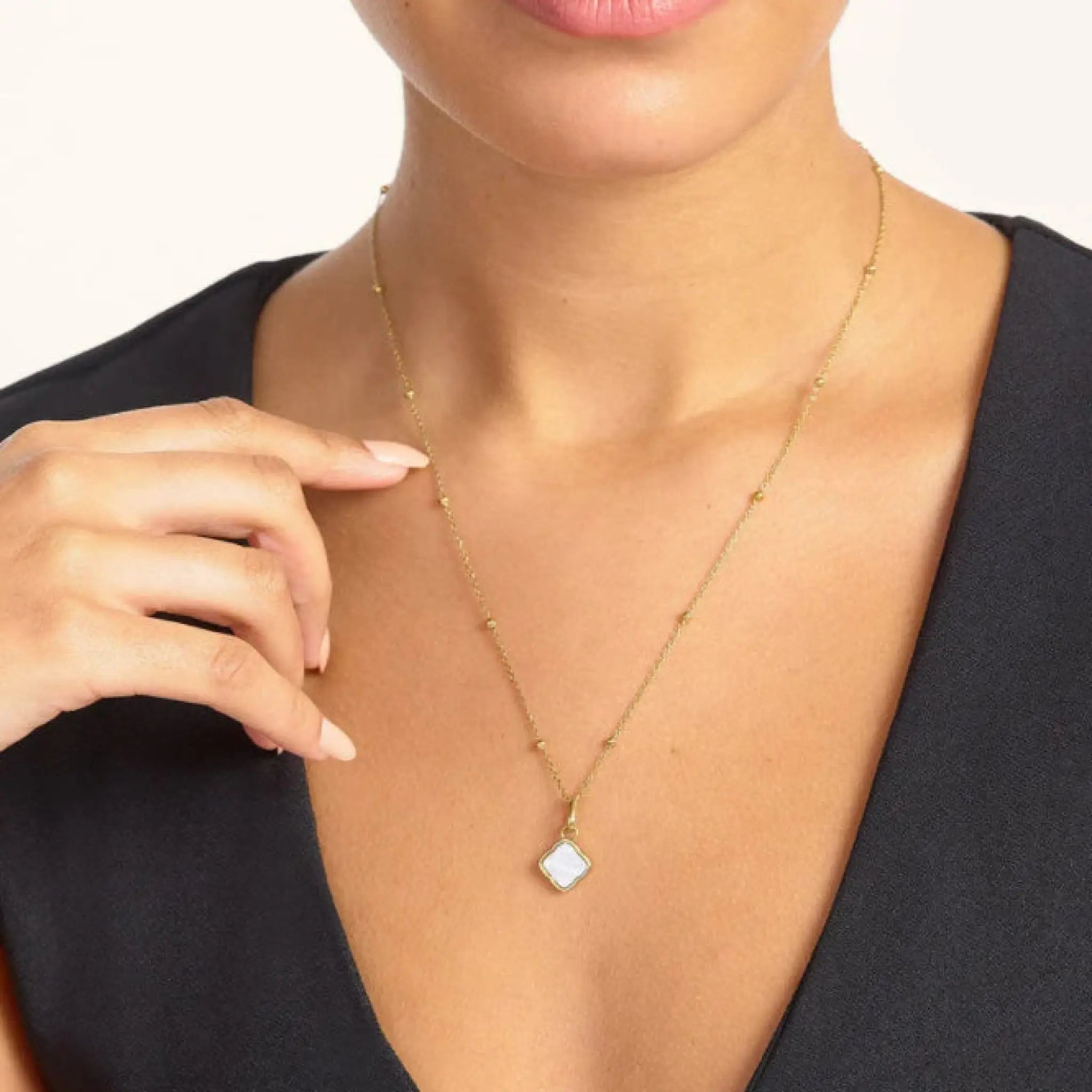 Personalized Stainless Steel Shell Necklace - 7