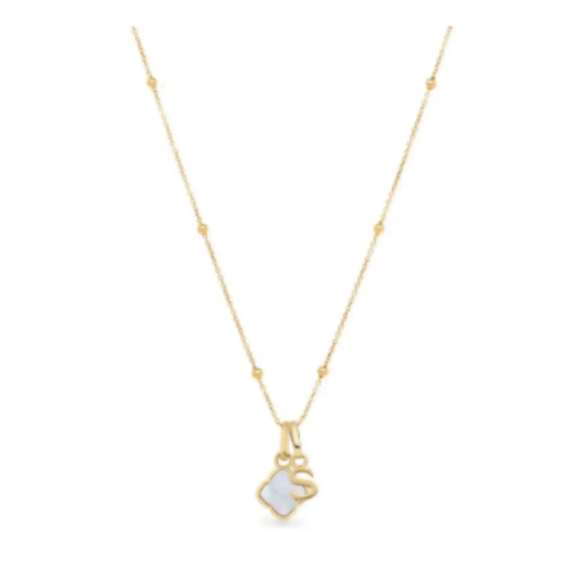 Personalized Stainless Steel Shell Necklace - Gold - 7