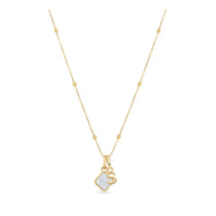 Personalized Stainless Steel Shell Necklace - Gold - 7