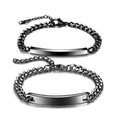 Personalized Titanium Steel Bracelet With Engraved Slogans - Set - 7