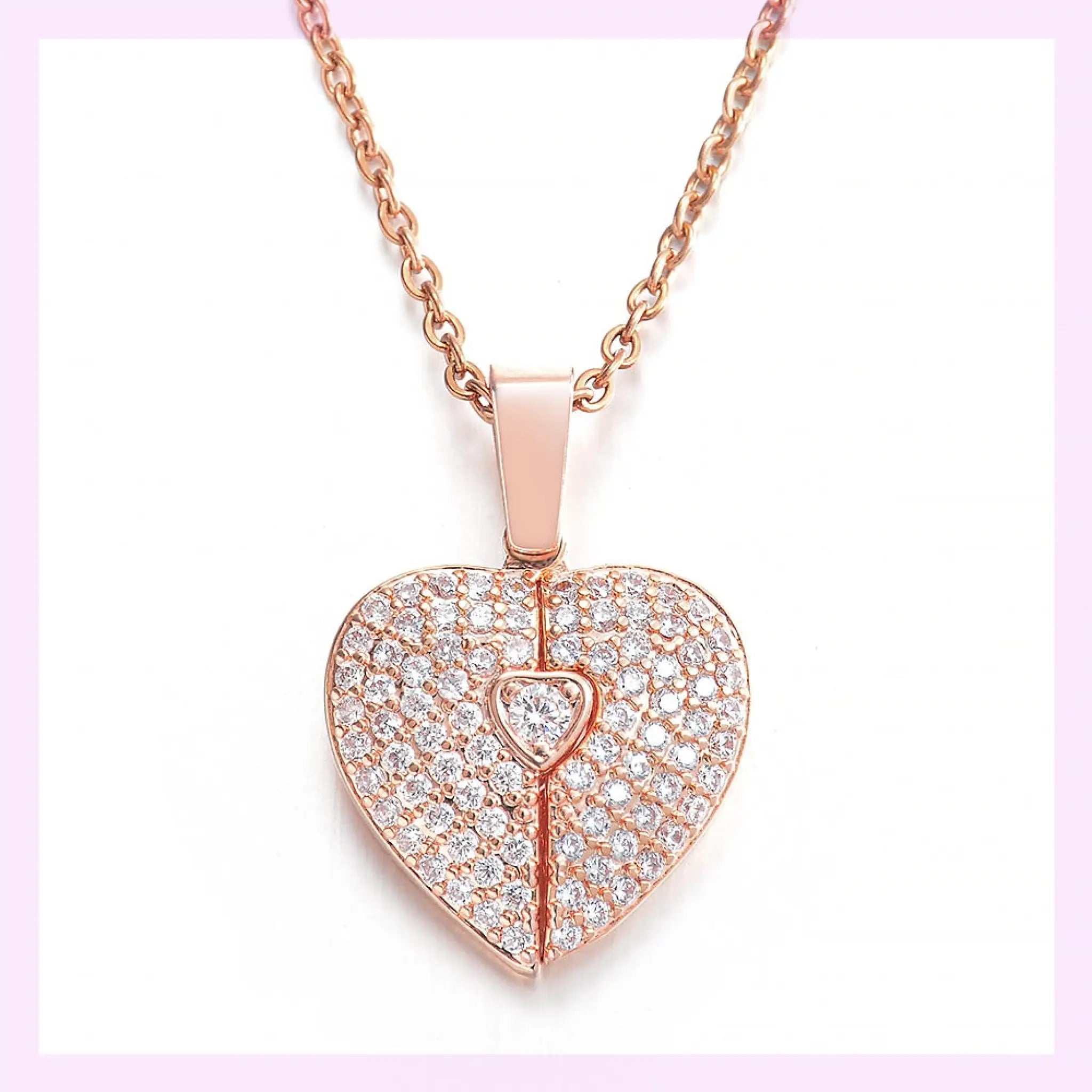 Personalized Women Chain Necklace Custom Engraved Heart Name - 7