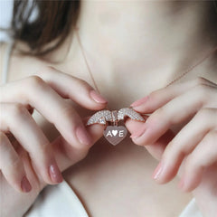 Personalized Women Chain Necklace Custom Engraved Heart Name - 7