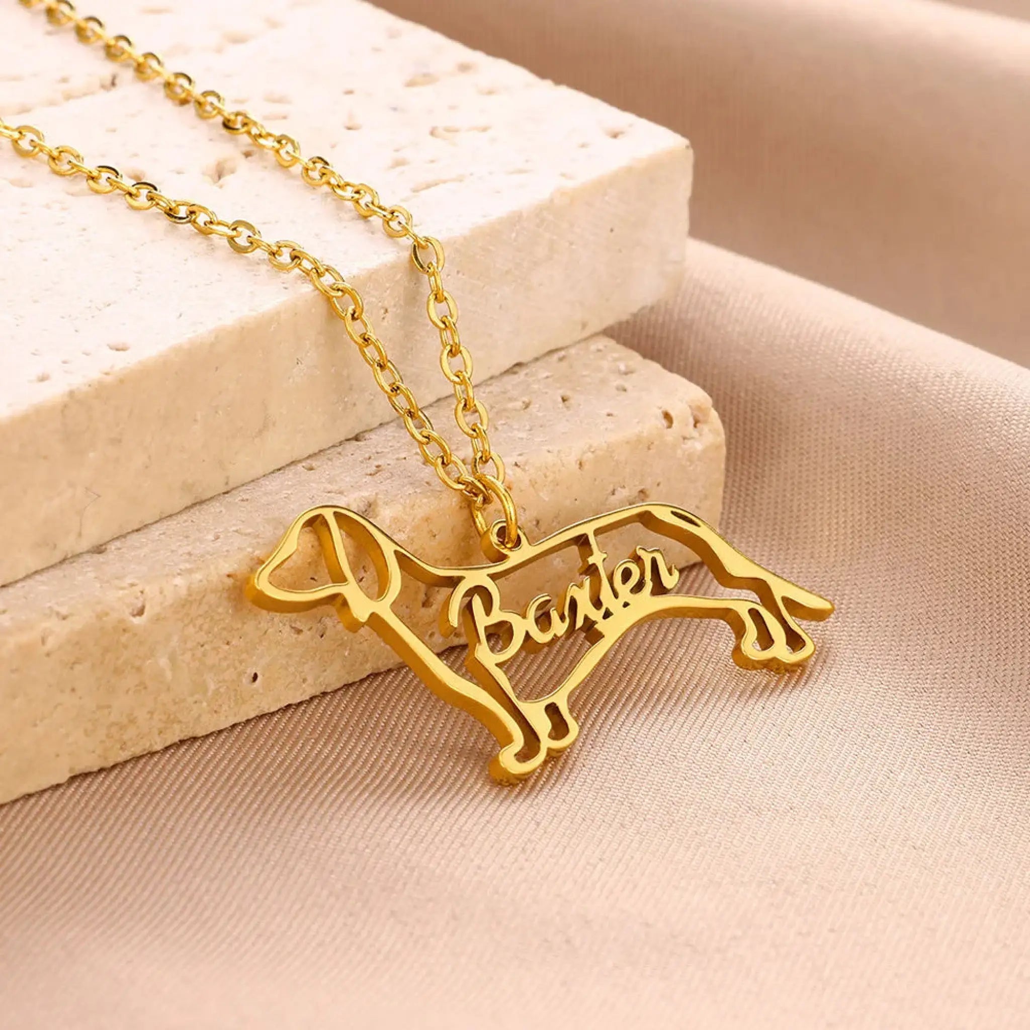 Pet Memorial Name Pendant – Engraved Necklace for Pet Lovers - Necklace