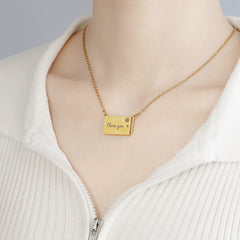 Creative Pull-out Photo Box Pendant Necklace - 7