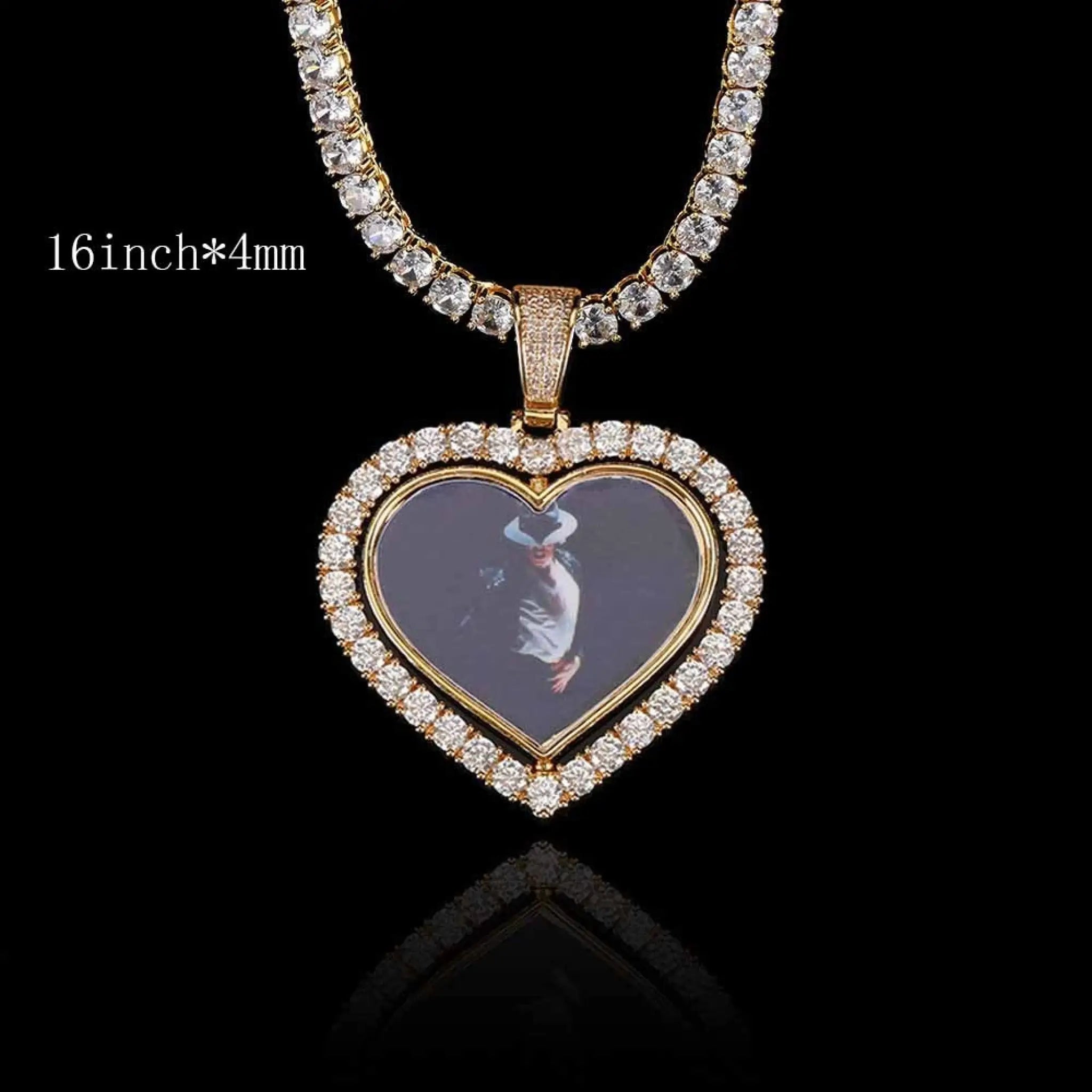 Rotating Double-sided Love Photo Pendant Necklace - C - 7