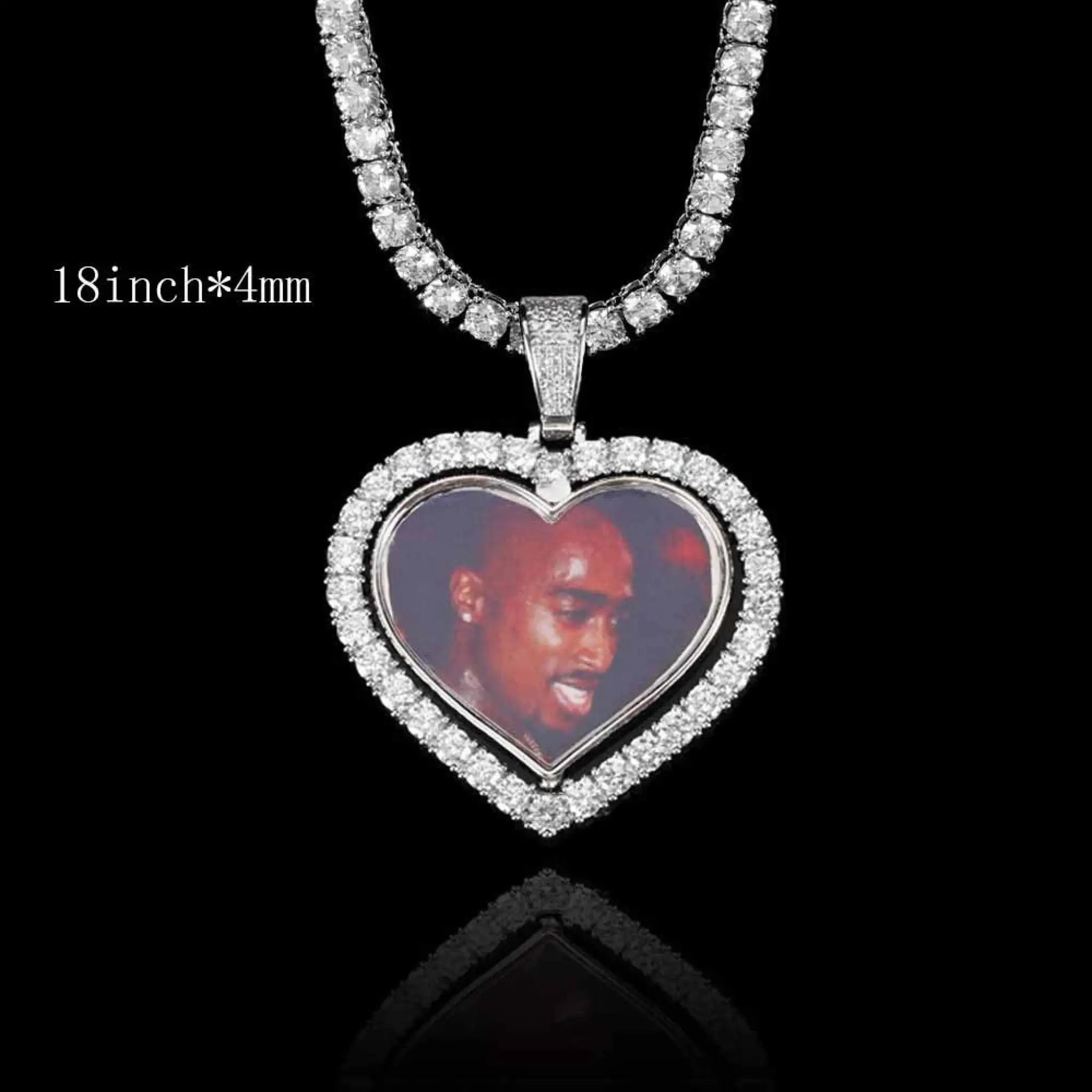 Rotating Double-sided Love Photo Pendant Necklace - F - 7