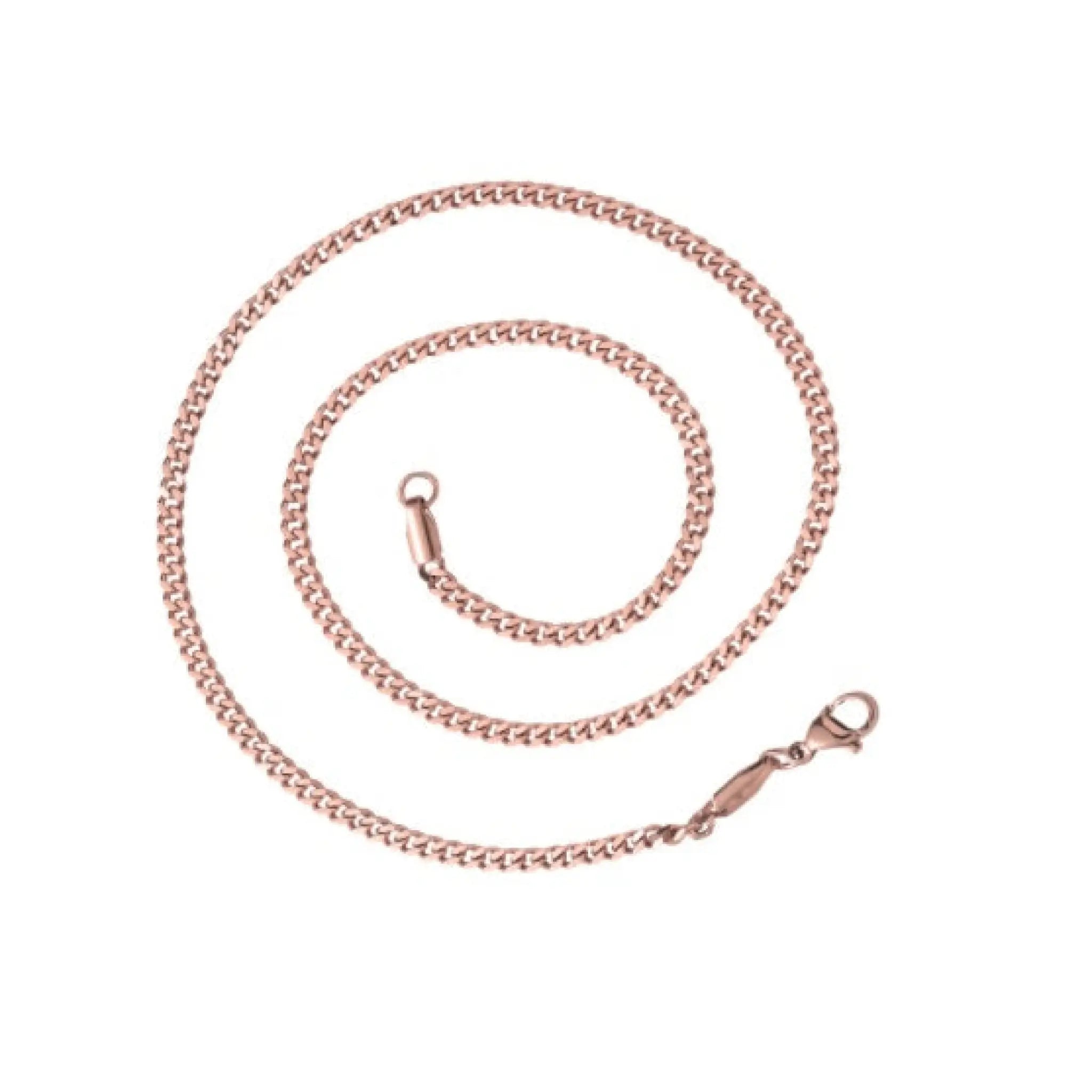 Round Photo Pendant Microset Zircon Men’s Necklace - No pendant / Cuban Link chain / 18inchX 3mm - 7