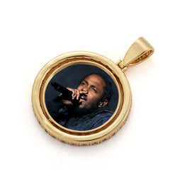 Round Rotatable Double-sided Photo Frame Pendant - 7