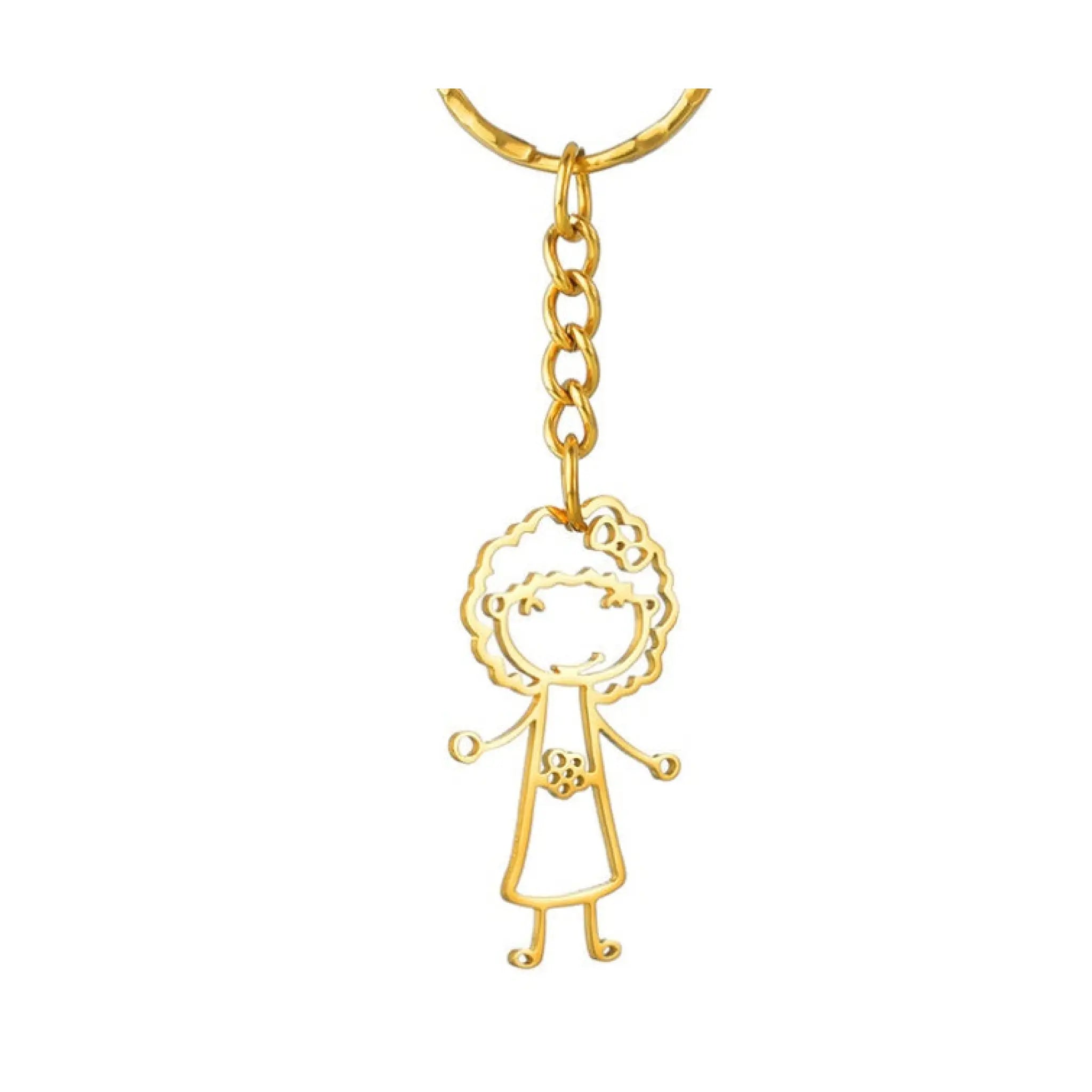 Rusty Steel Children’s Cartoon Hand-Drawn Graffiti Name Necklace - 7