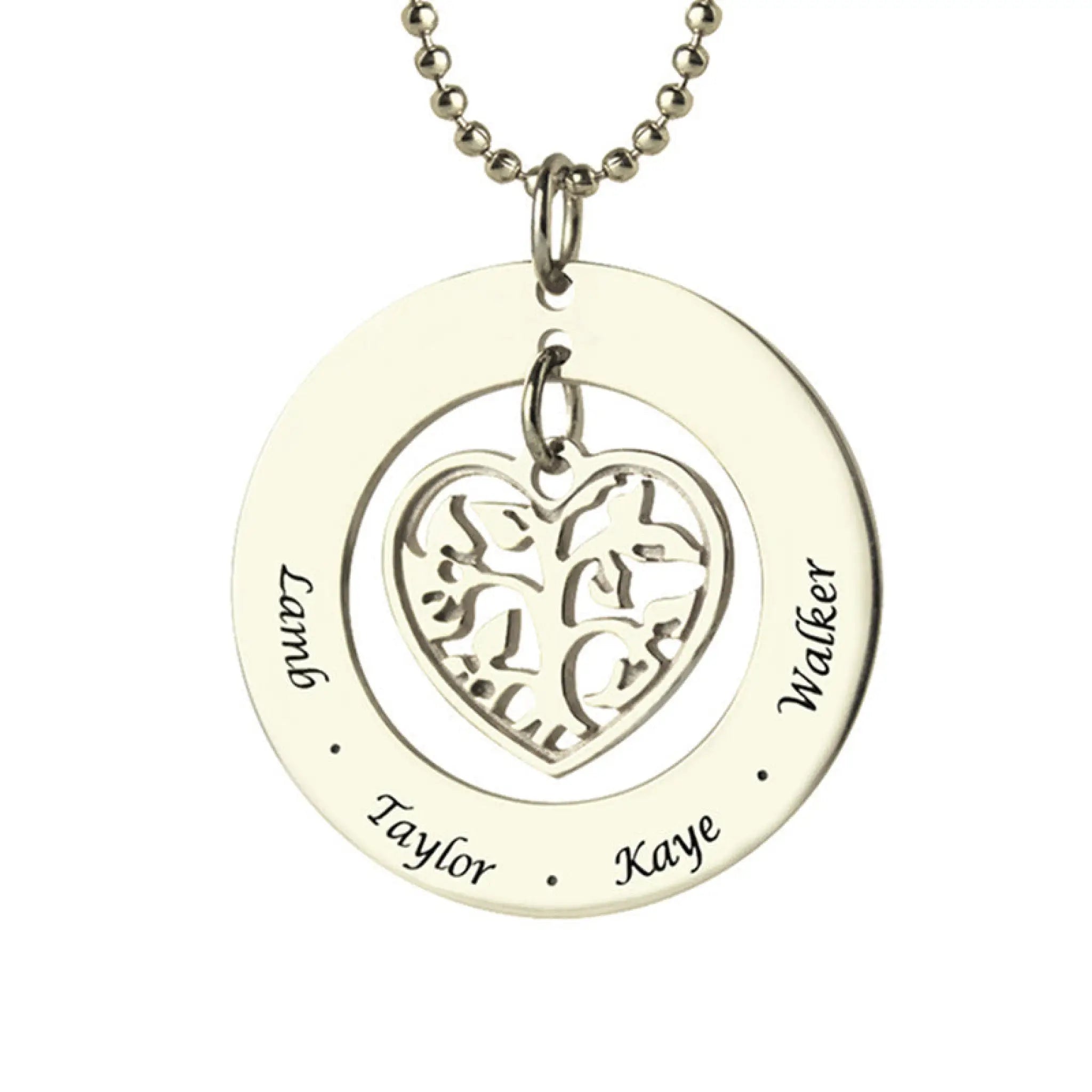 s925 brand eight-character necklace infinity name customization - Silver / Silver - 7