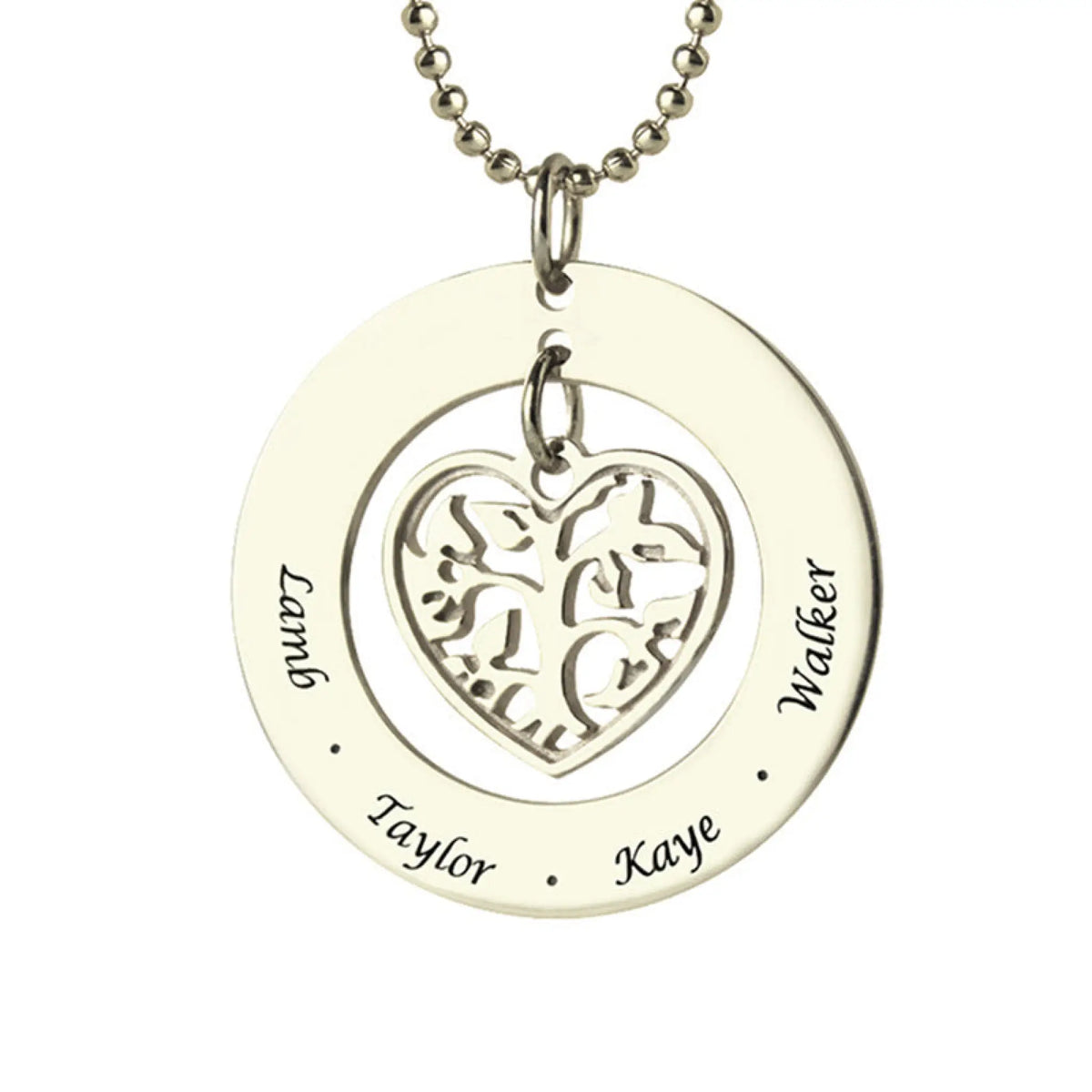 s925 brand eight-character necklace infinity name customization - Silver / Silver - 7