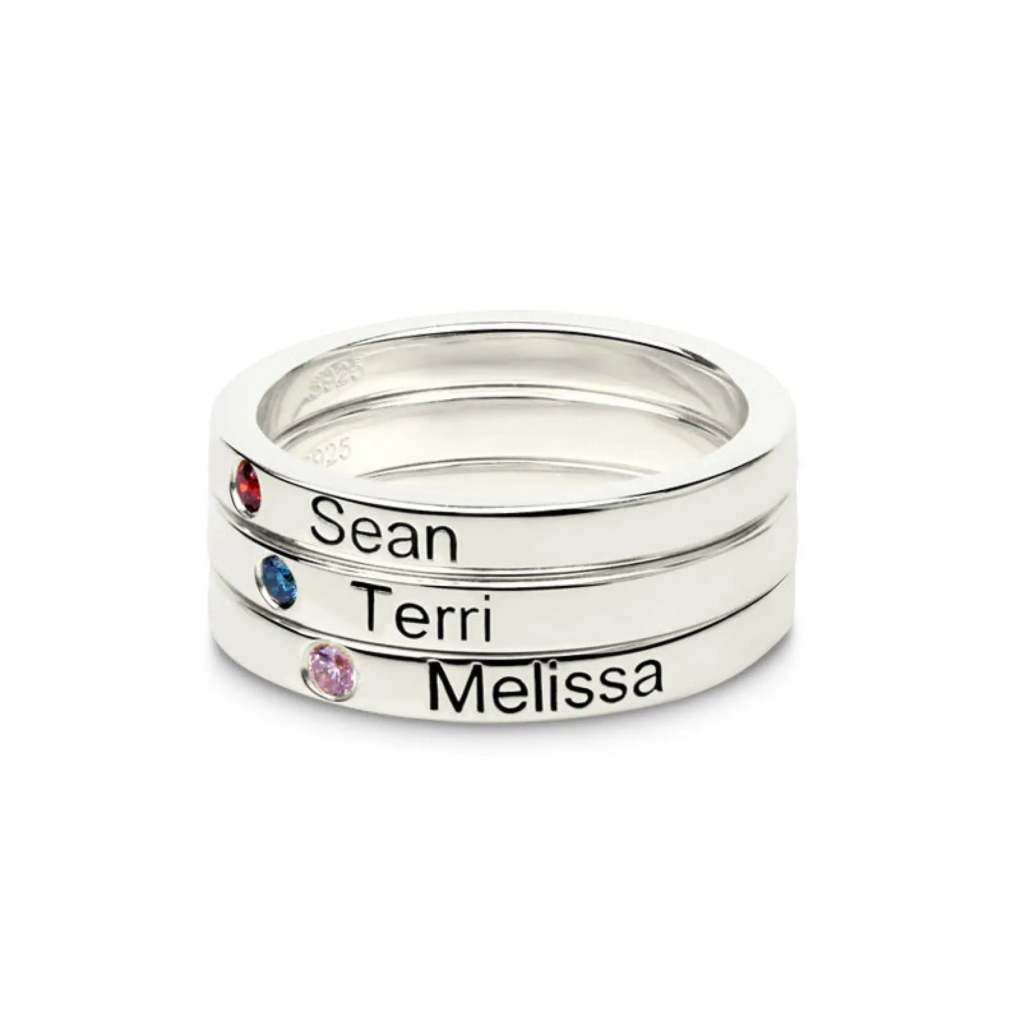 S925 ring lettering couple personalized name customization - 7
