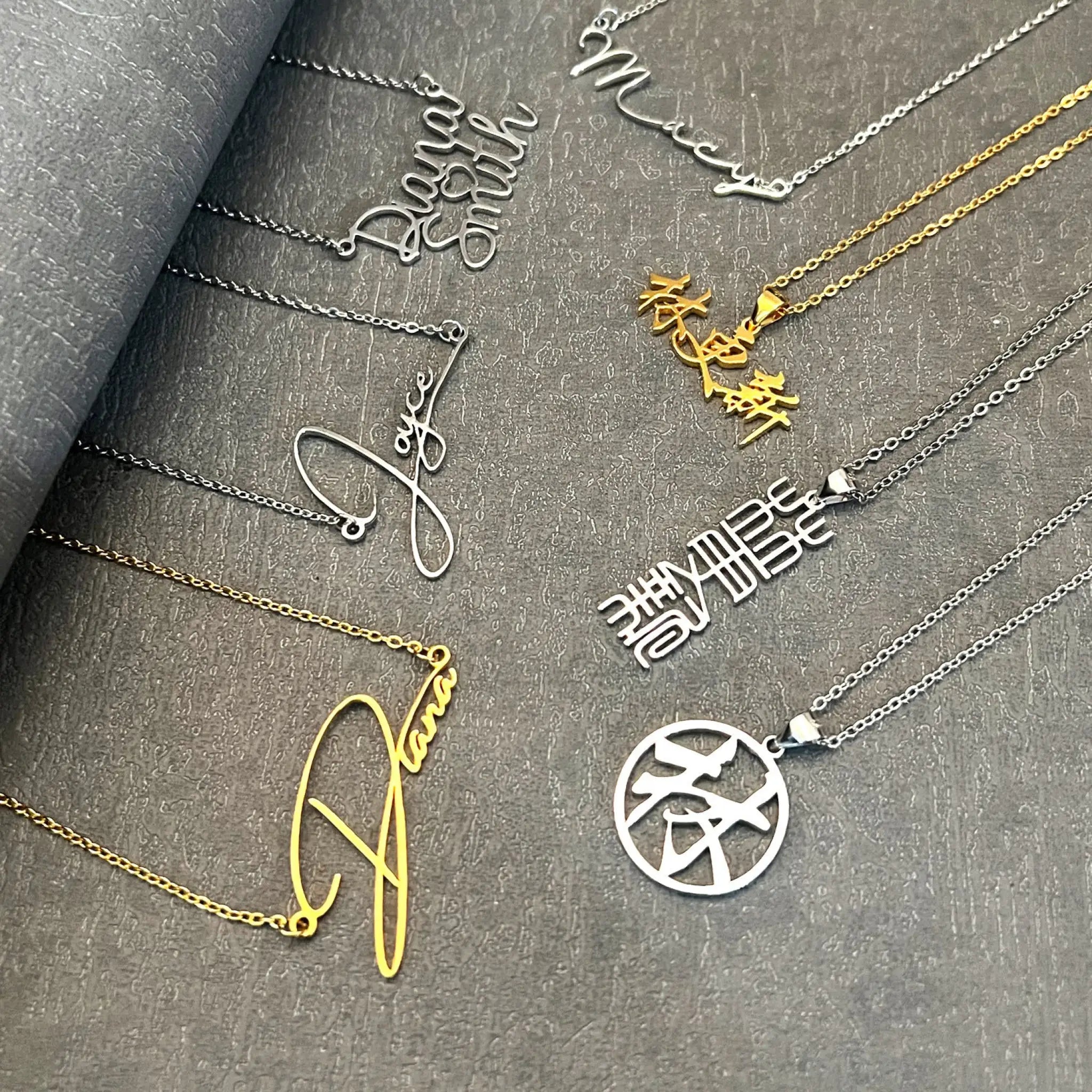 S925 Sterling Silver English Name Letter Necklace - 925 silver - 7