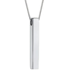 Silver Bar Name Personalized Custom Lettering Necklace - Name Bracelets