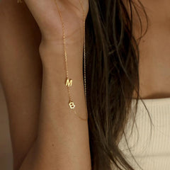 Silver Center Letter Necklace By Caitlyn Minimalist Sideways Initial Necklace Minimalist Name Necklace Perfect Gift