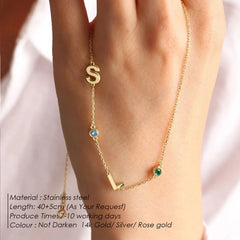 Stainless Steel 26 Alphabet Name Necklace - 7