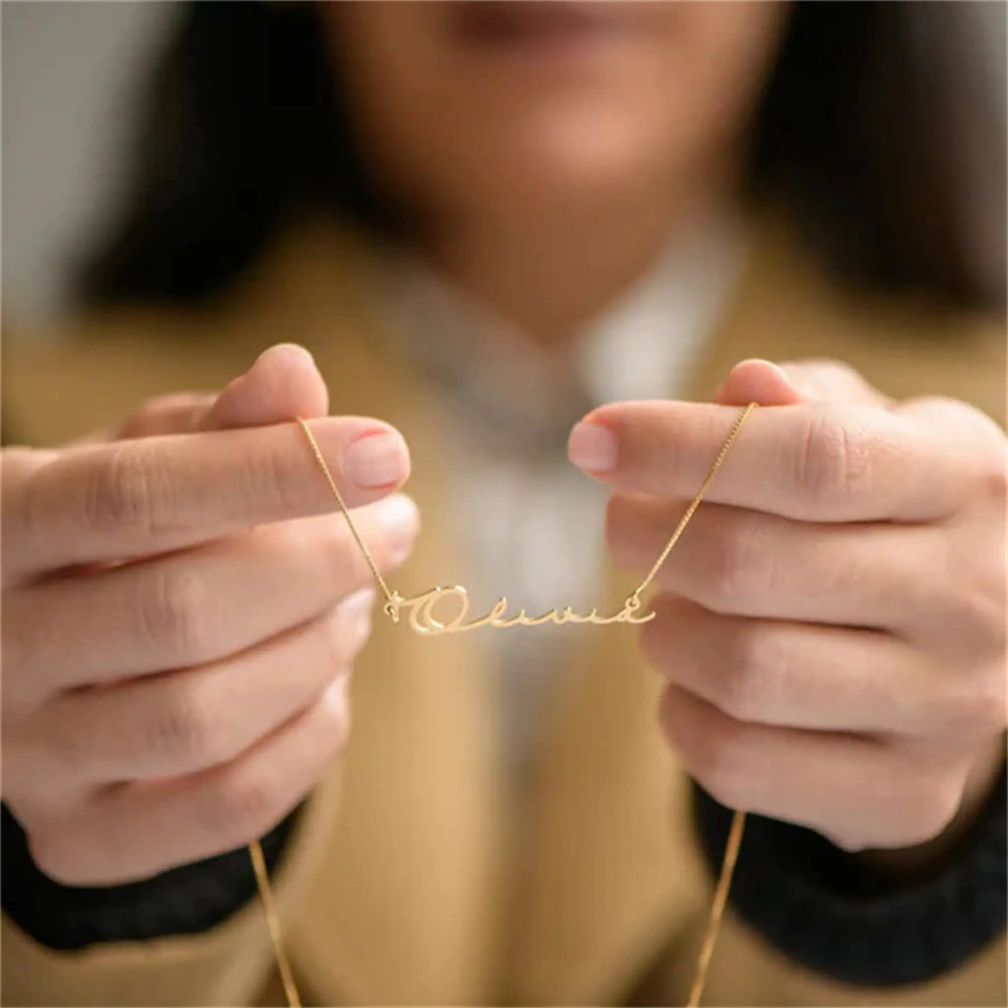 Stainless Steel Customized English Alphabet Necklace Name - Necklace