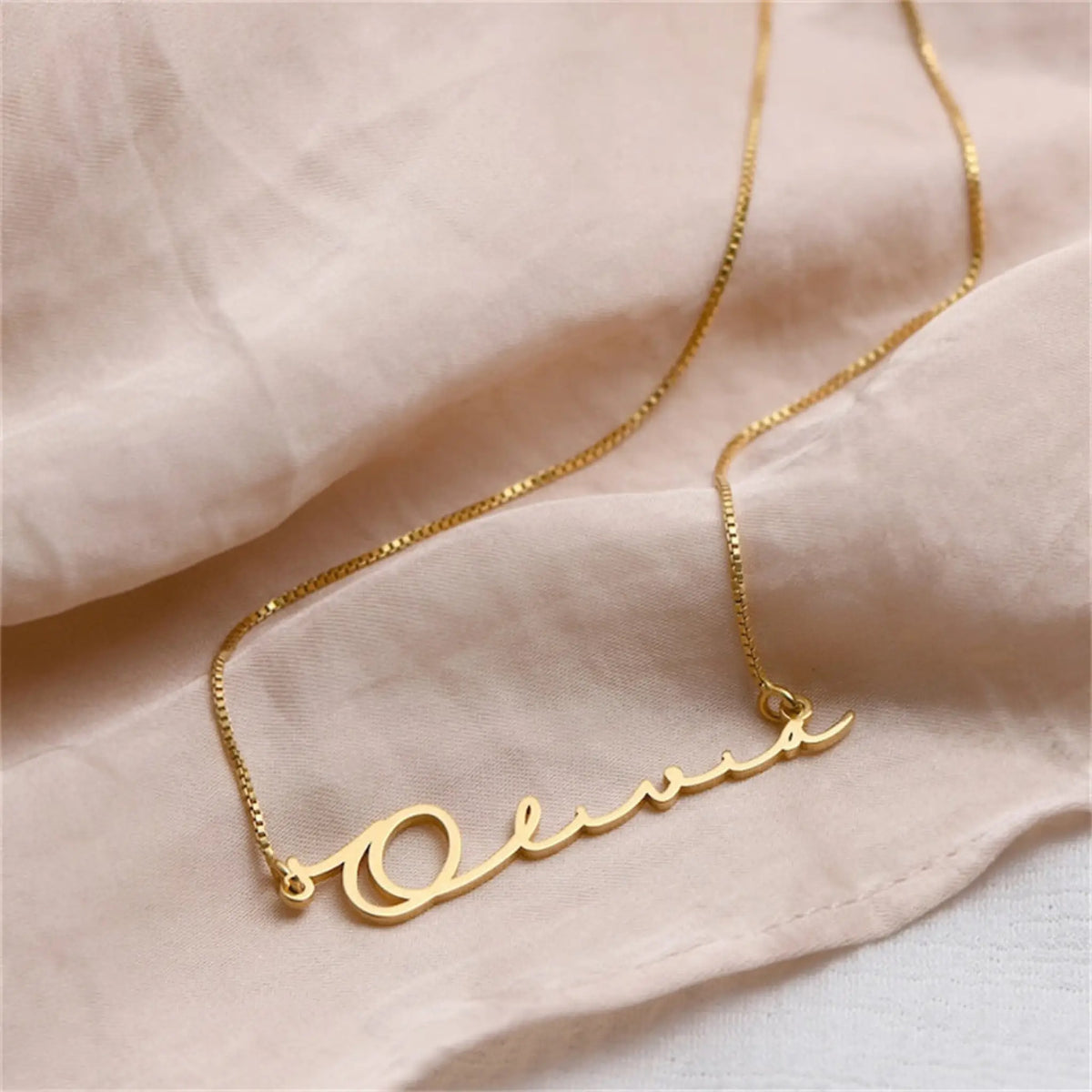 Stainless Steel Customized English Alphabet Necklace Name - Gold / 35cm - Necklace