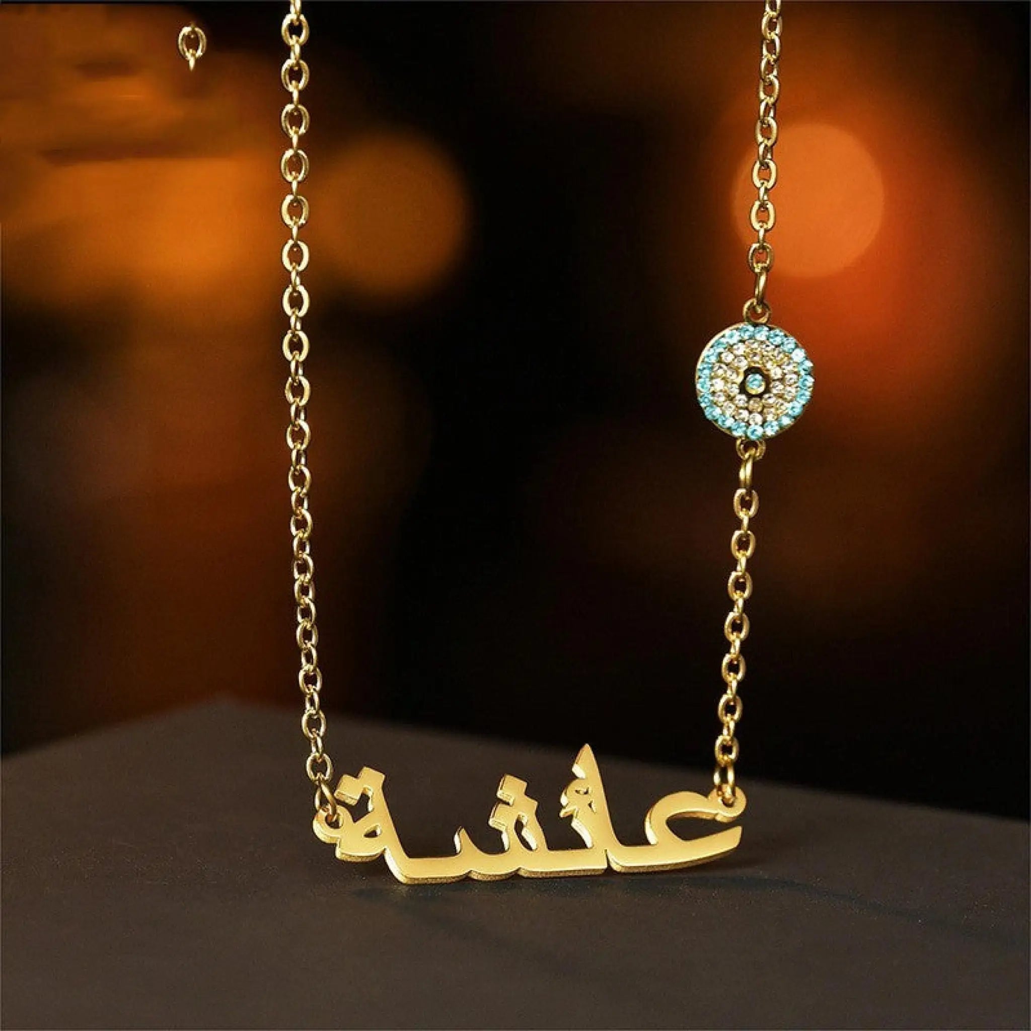 Stainless Steel DIY Arabic Name Necklace Personality - Style7 / Golden - 7