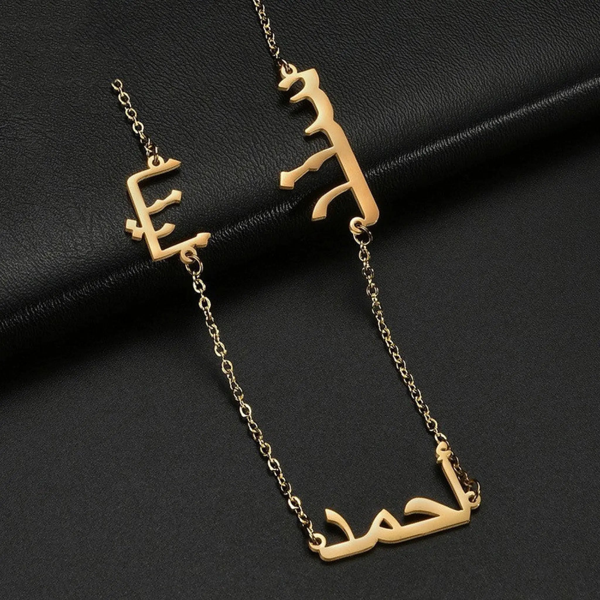 Stainless Steel DIY Arabic Name Necklace Personality - Style8 / Golden - 7