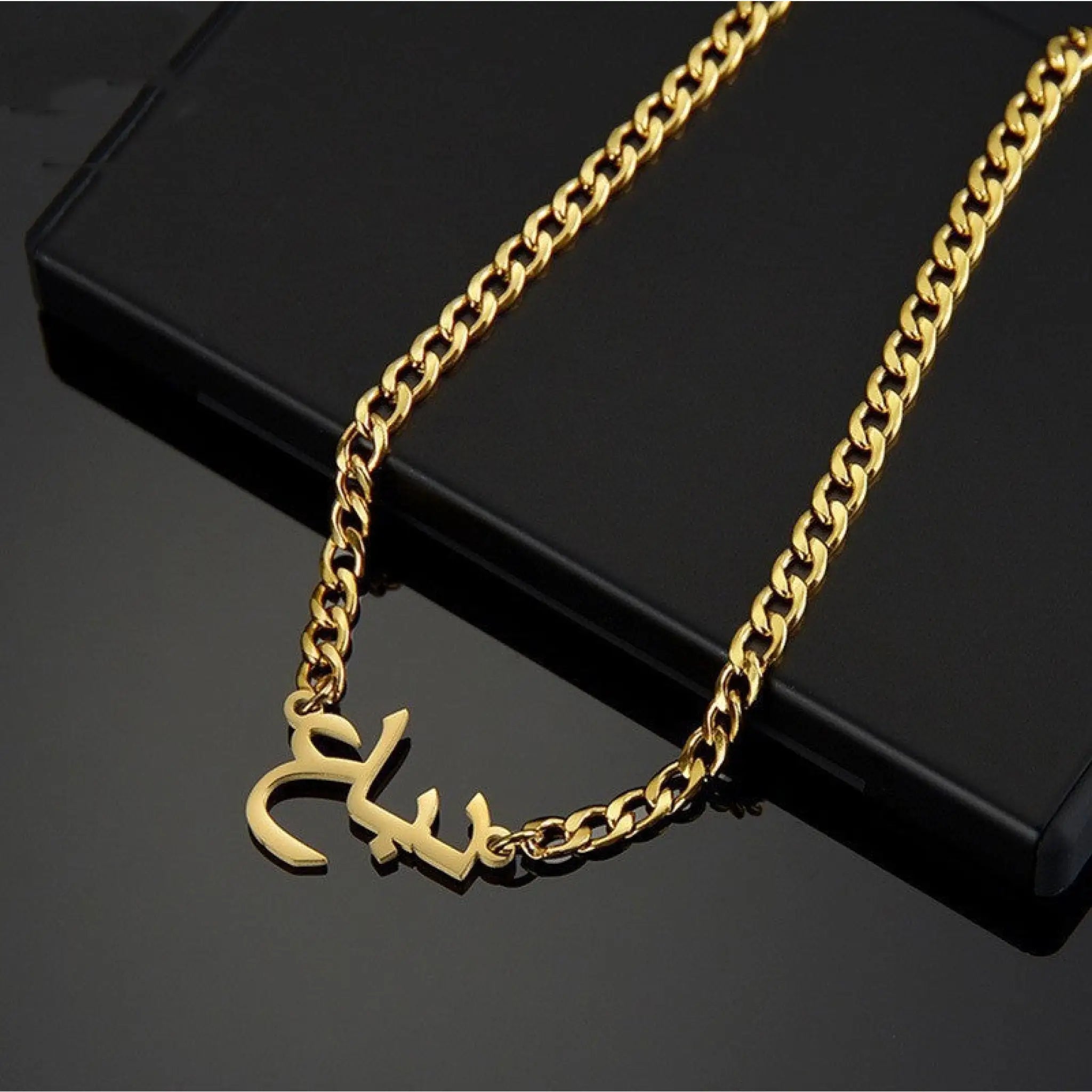 Stainless Steel DIY Arabic Name Necklace Personality - Style9 / Golden - 7