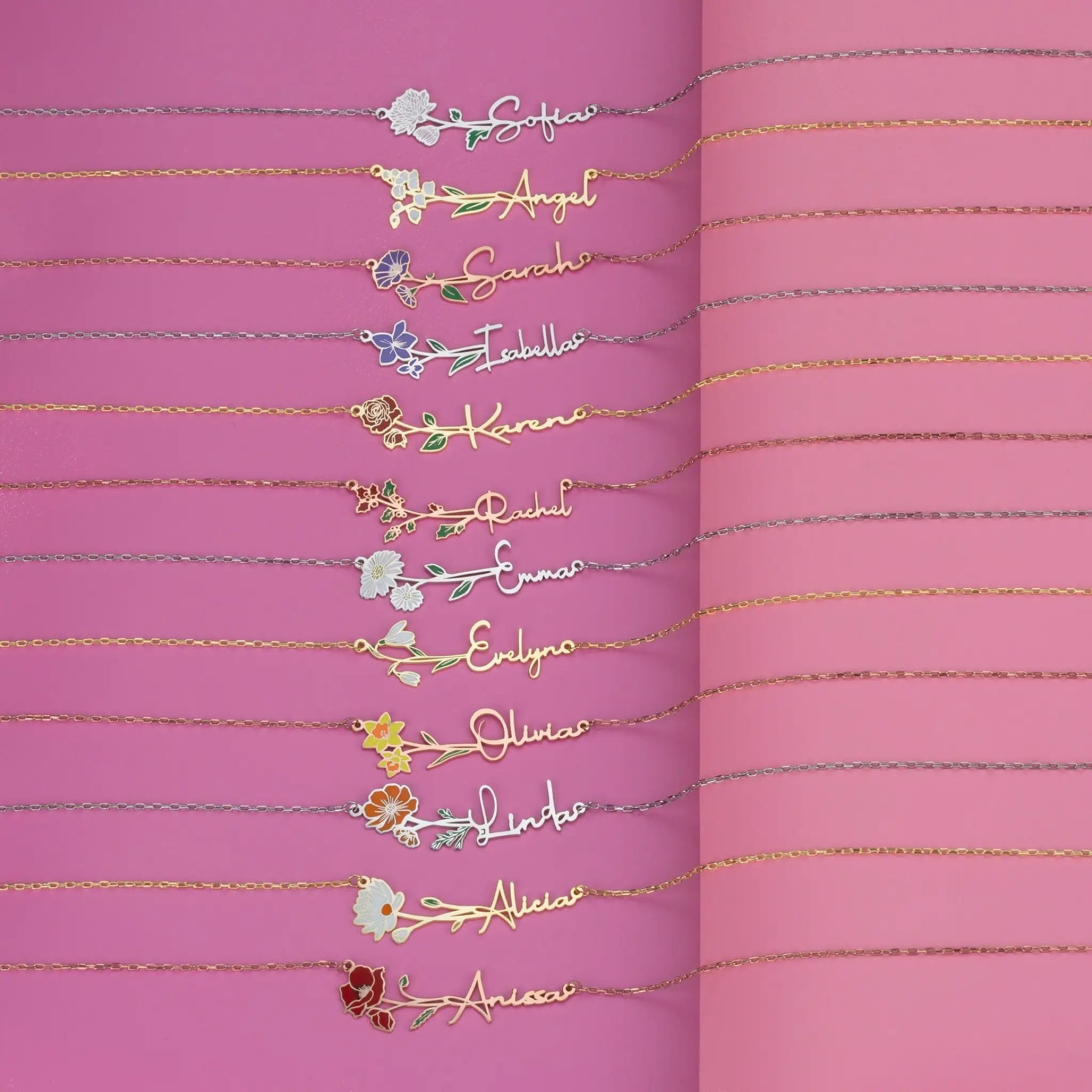 Stainless Steel English Letter Name Necklace - 7