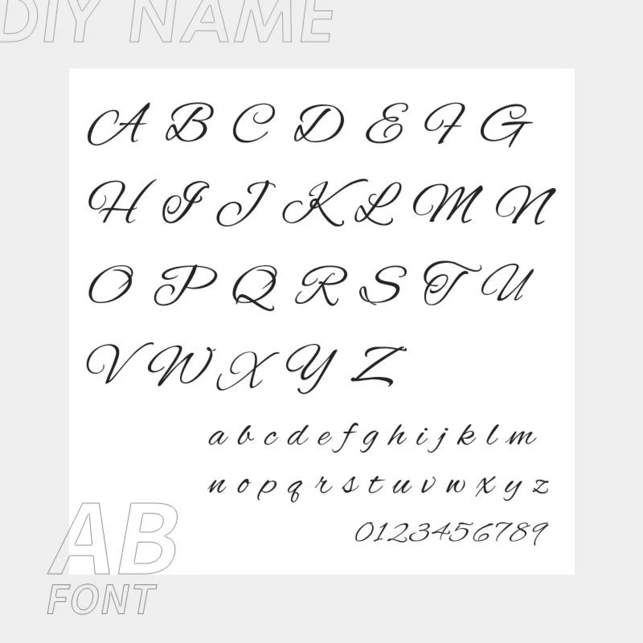 Stainless Steel English Name Necklace Personalized DIY Fashion Necklace - AB font / 1 Name / Water Ripple Chain Gold - 7